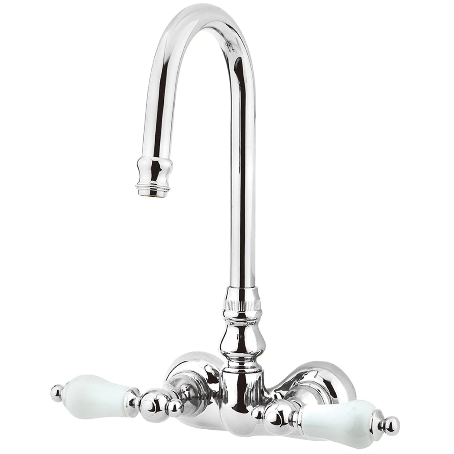 Kingston Brass Vintage 3-3/8" Spread Classic Wall Mount Clawfoot Tub Filler