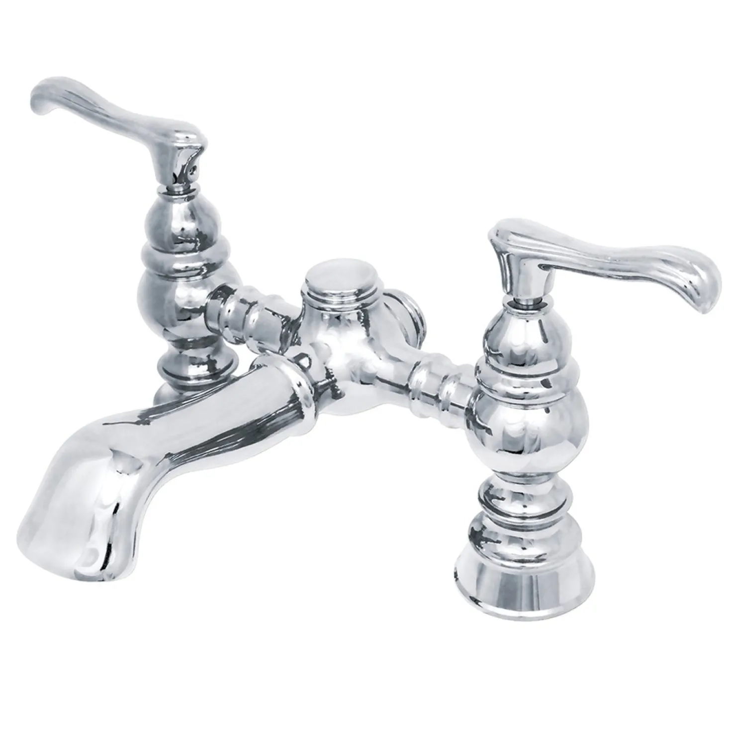 Kingston Brass Vintage 7" Spread Classic Deck Mount Clawfoot Tub Filler