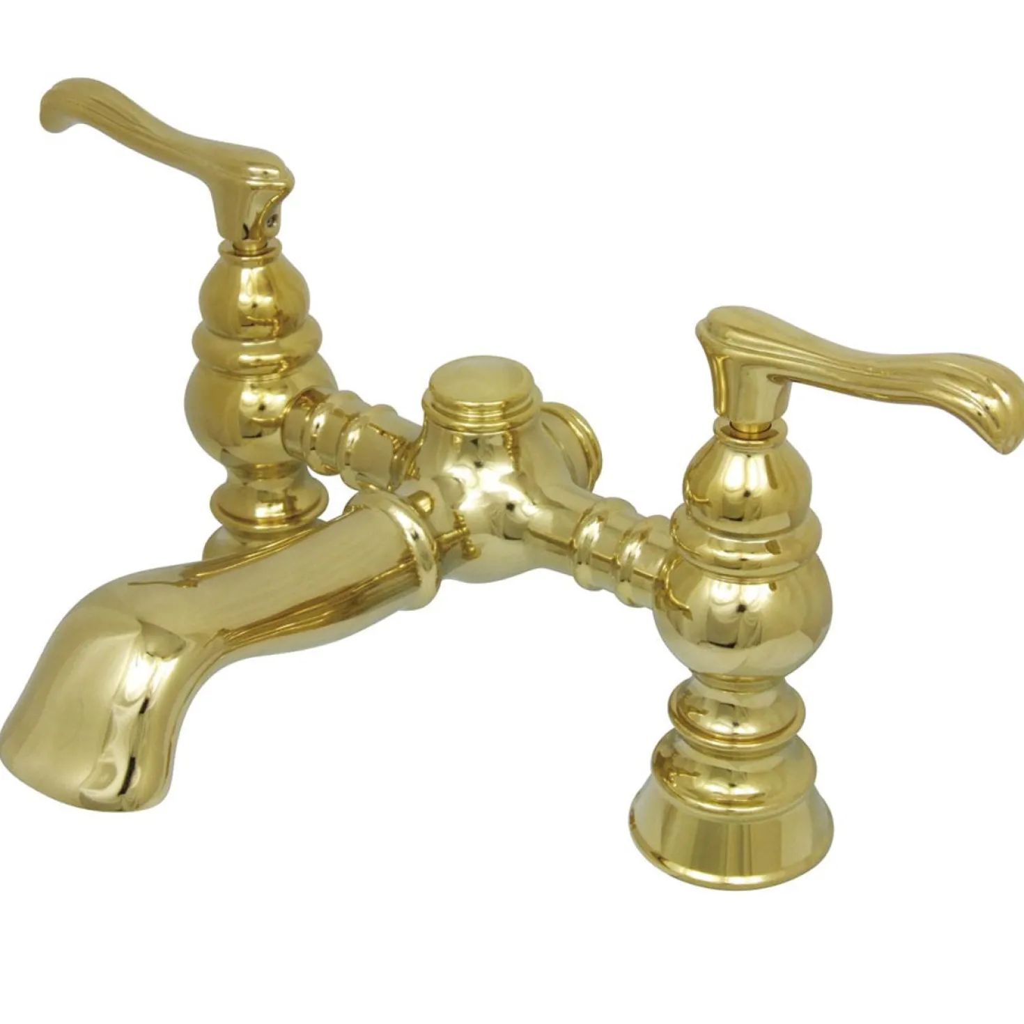 Kingston Brass Vintage 7" Spread Classic Deck Mount Clawfoot Tub Filler
