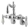 Kingston Brass Vintage 3-3/8" - 9" Spread Adjustable Center Wall Mount Clawfoot Tub Filler
