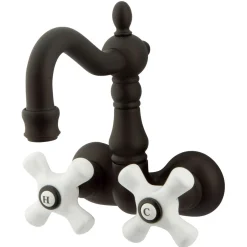 Kingston Brass Vintage 3-3/8" Spread Classic Wall Mount Clawfoot Tub Filler Faucet