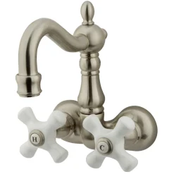 Kingston Brass Vintage 3-3/8" Spread Classic Wall Mount Clawfoot Tub Filler Faucet