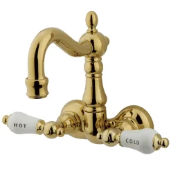 Kingston Brass Vintage 3-3/8" Spread Brass Wall Mount Clawfoot Tub Filler