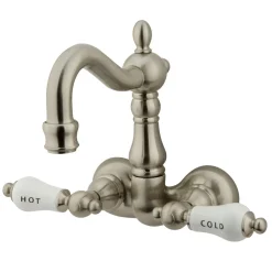 Kingston Brass Vintage 3-3/8" Spread Brass Wall Mount Clawfoot Tub Filler
