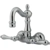 Kingston Brass Vintage 3-3/8" Spread Wall Mount Brass Clawfoot Tub Filler