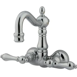 Kingston Brass Vintage 3-3/8" Spread Wall Mount Brass Clawfoot Tub Filler