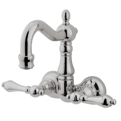 Kingston Brass Vintage 3-3/8" Spread Wall Mount Brass Clawfoot Tub Filler