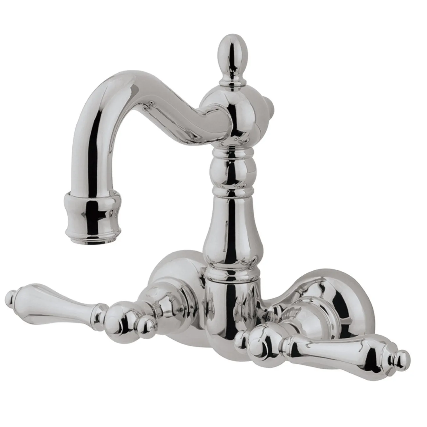 Kingston Brass Vintage 3-3/8" Spread Wall Mount Brass Clawfoot Tub Filler