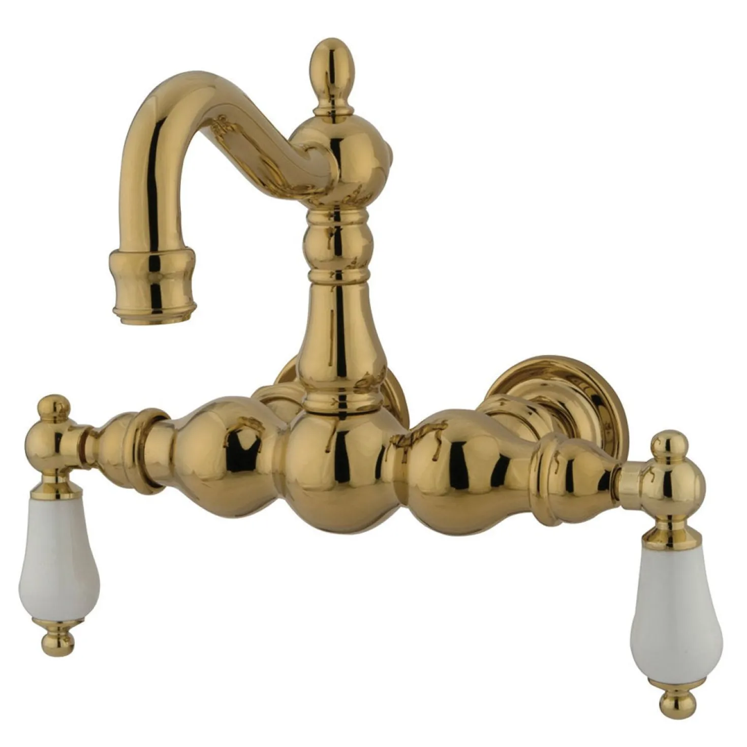 Kingston Brass Vintage 3-3/8" Spread Wall Mount Clawfoot Tub Filler