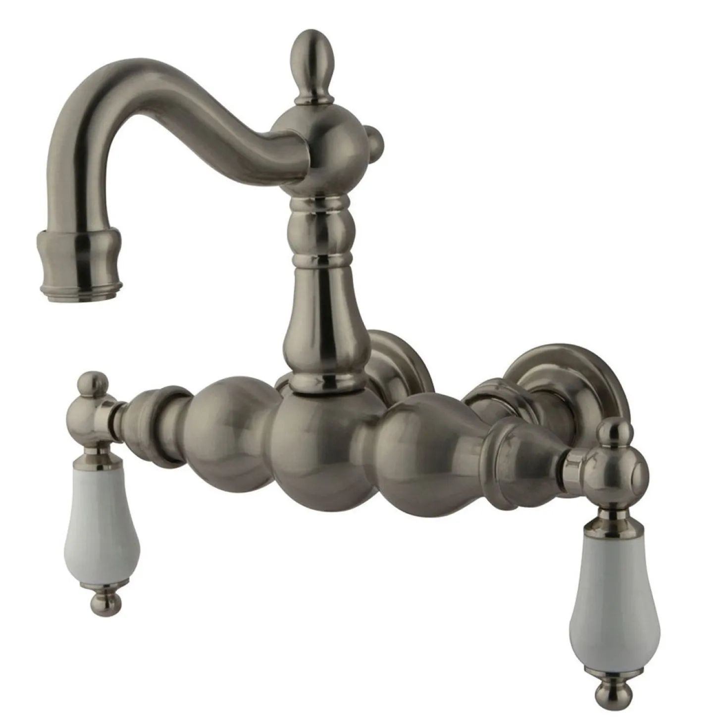 Kingston Brass Vintage 3-3/8" Spread Wall Mount Clawfoot Tub Filler