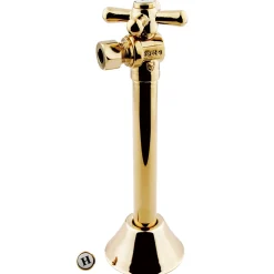 Kingston Brass Vintage 1/2" Sweat, 3/8" OD Compression Angle Shut-off Valve with 5" Extension