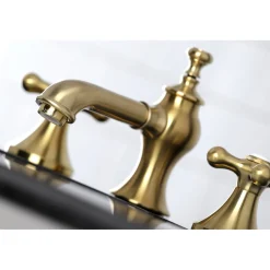 Kingston Brass Vintage Three-Hole 8-Inch Widespread Bathroom Faucet
