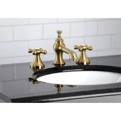 Kingston Brass Vintage Three-Hole 8-Inch Widespread Bathroom Faucet
