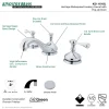 Kingston Brass Vintage Three-Hole 8" Widespread Bathroom Faucet