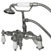 Kingston Brass Vintage 3-3/8" to 8-3/8" Spread Deck Mount Clawfoot Tub Filler with Hand Shower