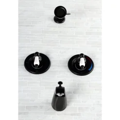 Kingston Brass Vintage Tub and Shower Faucet in Matte Black