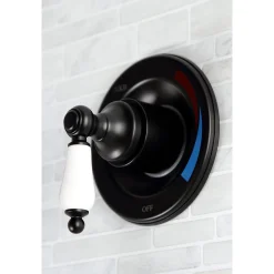 Kingston Brass Vintage Tub and Shower Faucet in Matte Black