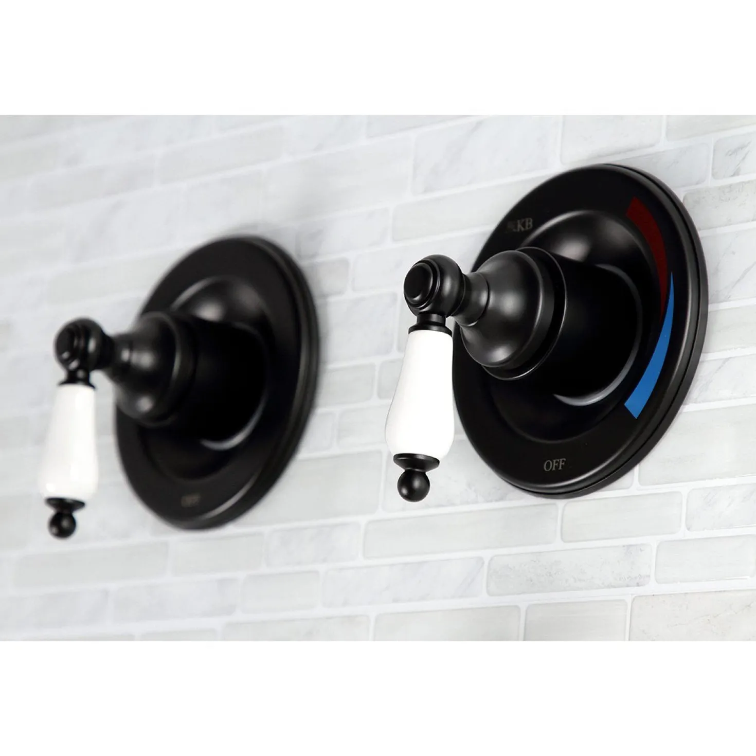 Kingston Brass Vintage Tub and Shower Faucet in Matte Black