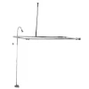 Kingston Brass Vintage Tub Faucet with Rectangular Shower Enclosure Combo
