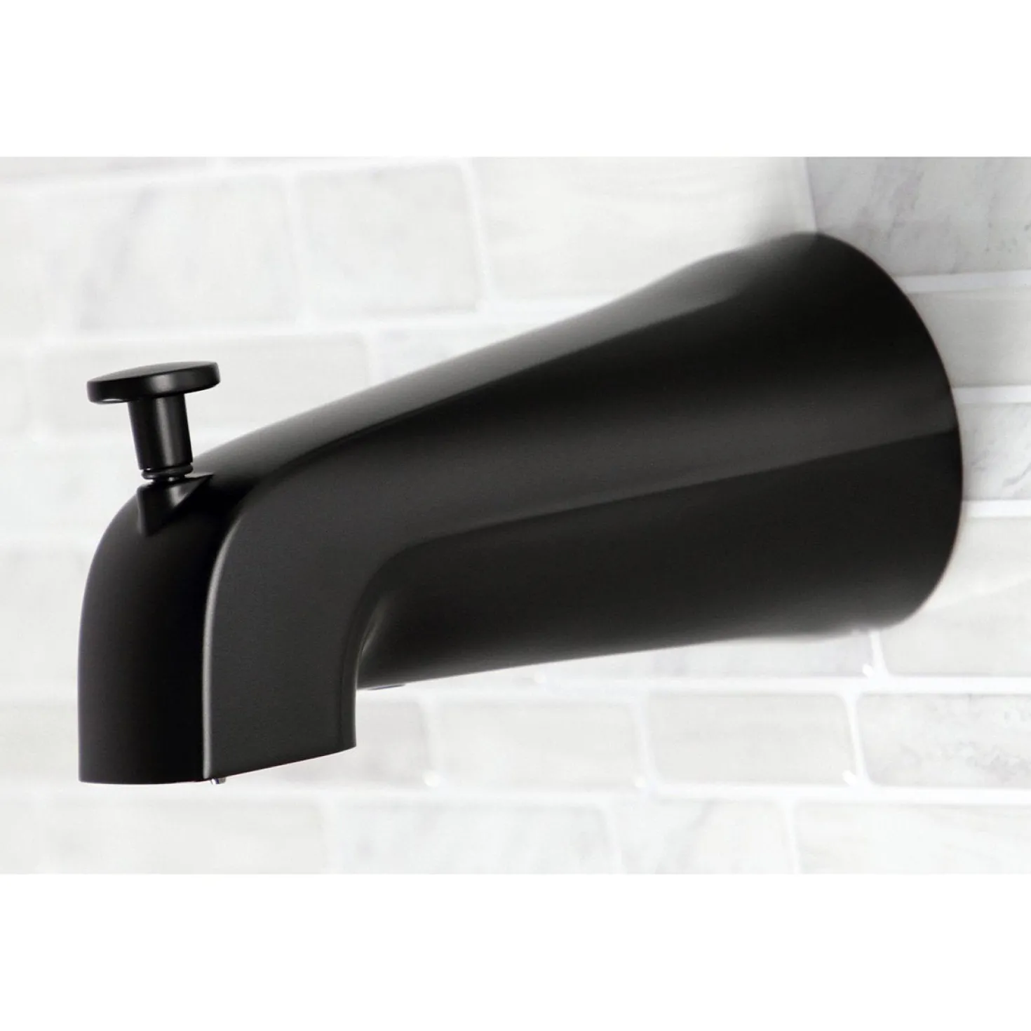 Kingston Brass Vintage Twin Handles Tub Shower Faucet in Matte Black