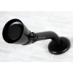 Kingston Brass Vintage Twin Handles Tub Shower Faucet in Matte Black