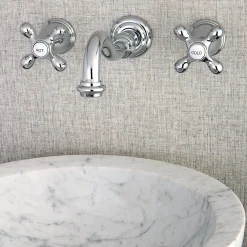 Kingston Brass Vintage Two-Handle Wall Mount Bathroom Faucet