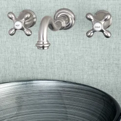 Kingston Brass Vintage Two-Handle Wall Mount Bathroom Faucet
