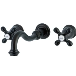 Kingston Brass Vintage Two-Handle Wall Mount Bathroom Faucet