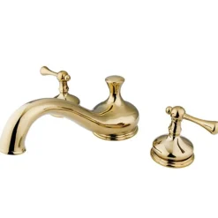 Kingston Brass Vintage Two Handle Roman Tub Filler in Polished Brass