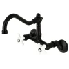 Kingston Brass Vintage Wall Mount 6-Inch Adjustable Center Kitchen Faucet