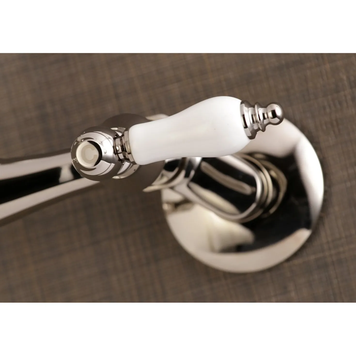 Kingston Brass Vintage Wall Mount 6" Adjustable Center Kitchen Faucet
