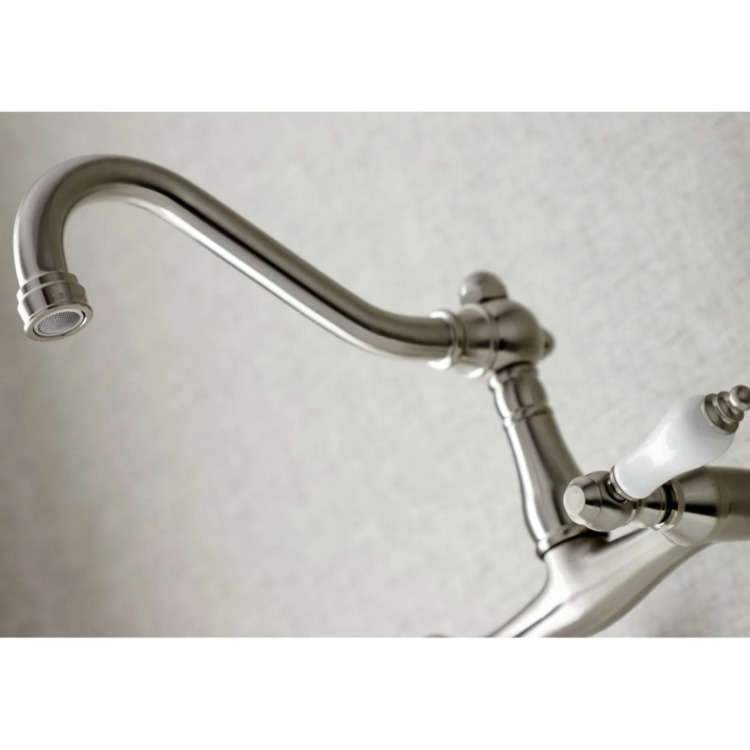 Kingston Brass Vintage Wall Mount 6" Adjustable Center Kitchen Faucet