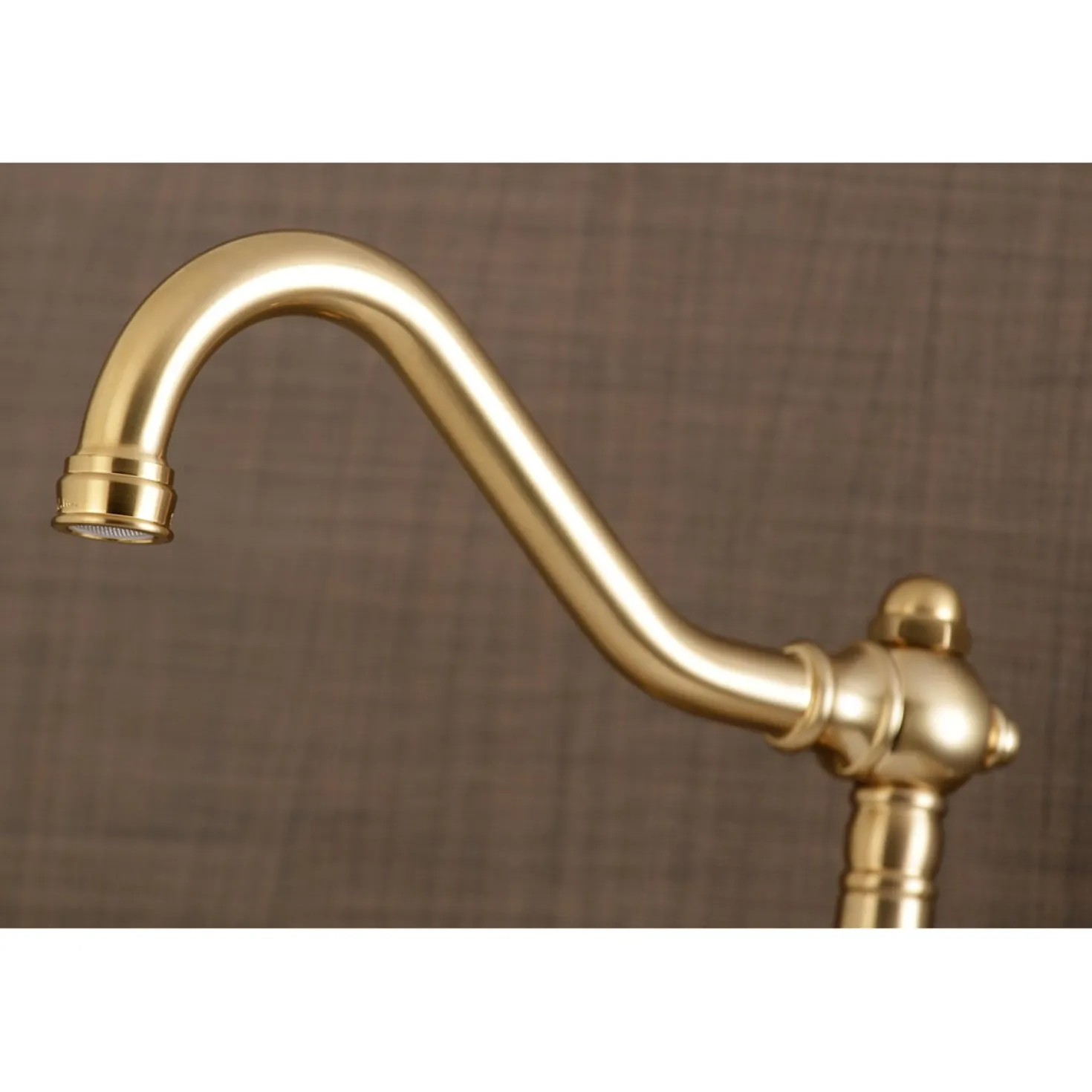 Kingston Brass Vintage Wall Mount 6" Adjustable Center Kitchen Faucet
