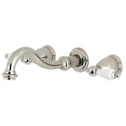 Kingston Brass Vintage Wall Mount 2-Handle Bathroom Faucet