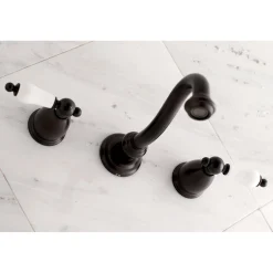 Kingston Brass Vintage Wall Mount 2-Handle Bathroom Faucet