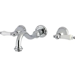 Kingston Brass Vintage Wall Mount 2-Handle Bathroom Faucet