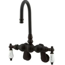 Kingston Brass Vintage Wall Mount Classic Clawfoot Tub Filler with 3-3/8