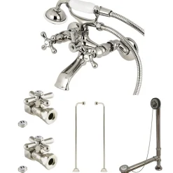 Kingston Brass Vintage Wall Mount 22.56" Clawfoot Faucet Package