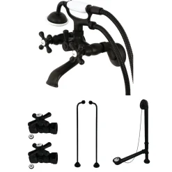 Kingston Brass Vintage Wall Mount 22.56" Clawfoot Faucet Package