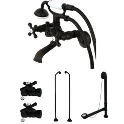 Kingston Brass Vintage Wall Mount 25" Clawfoot Faucet Package