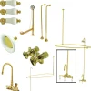 Kingston Brass Vintage Wall Mount High Rise Traditional Clawfoot Tub and Shower Package with Porcelain Lever Handles