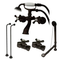 Kingston Brass Vintage Wall Mount Clawfoot Tub Faucet Package