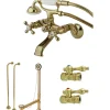 Kingston Brass Vintage Wall Mount Clawfoot Tub Package