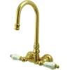 Kingston Brass Vintage Wall Mount 3-3/8" Classic Clawfoot Tub Filler Faucet
