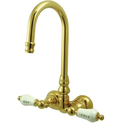 Kingston Brass Vintage Wall Mount 3-3/8" Classic Clawfoot Tub Filler Faucet