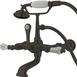 Kingston Brass Vintage Wall Mount Clawfoot Tub Filler Faucet with 7