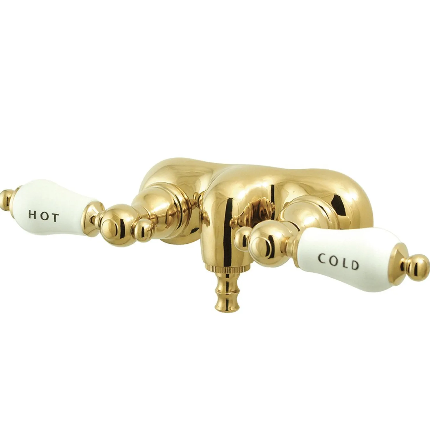 Kingston Brass Vintage Wall Mount Clawfoot Tub Filler with 3-3/8" Centers