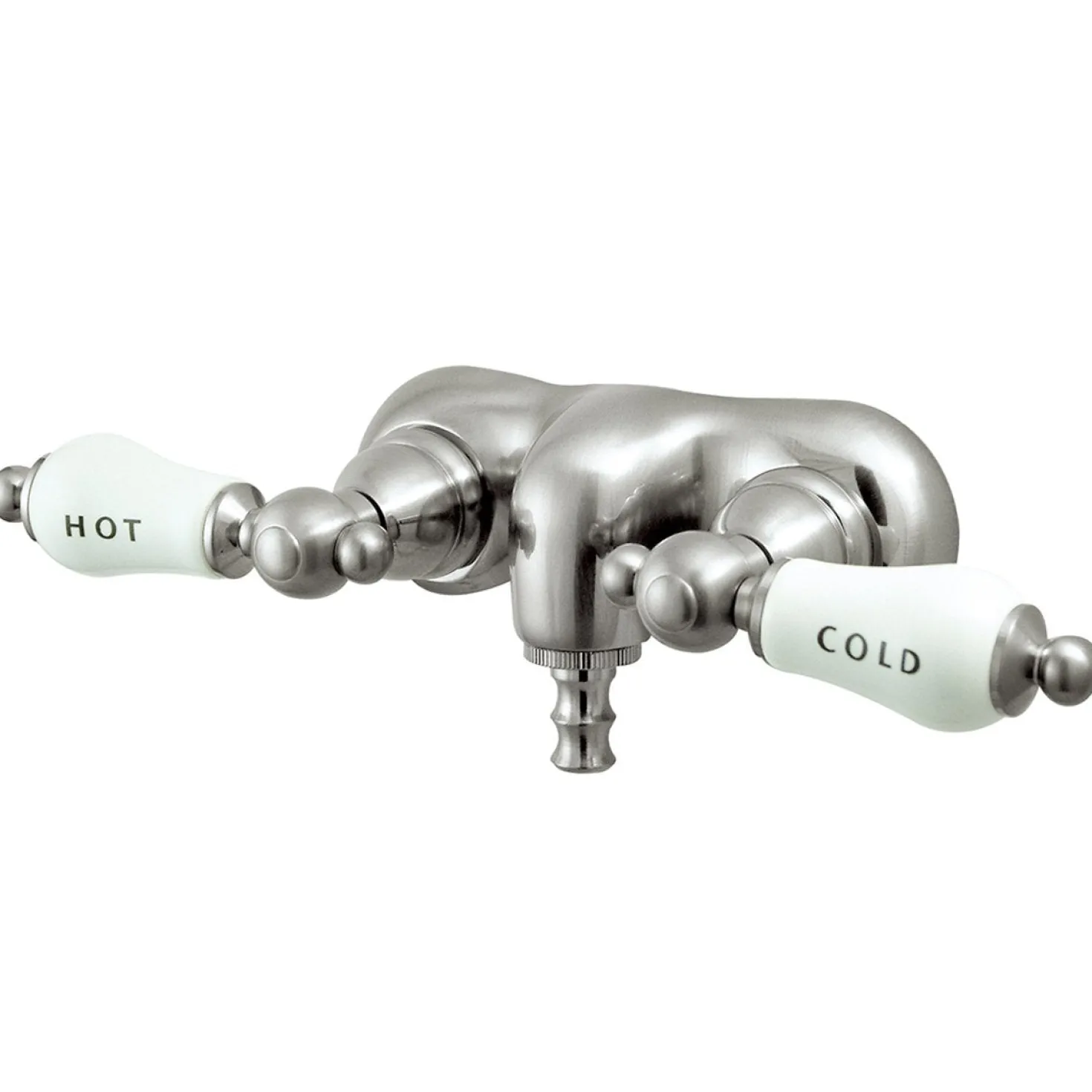 Kingston Brass Vintage Wall Mount Clawfoot Tub Filler with 3-3/8" Centers