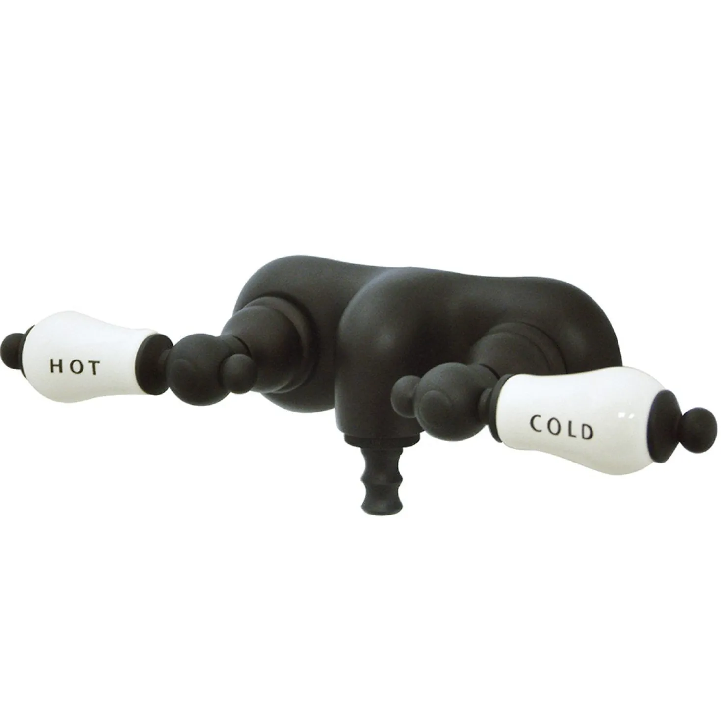 Kingston Brass Vintage Wall Mount Clawfoot Tub Filler with 3-3/8" Centers
