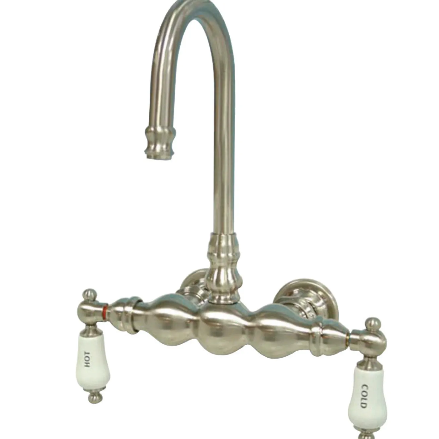 Kingston Brass Vintage Wall Mount Clawfoot Tub Filler Faucet with 3-3/8" Centers